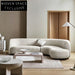 Plush Modern Boucle L-Shape Sectional Sofa for Living Room and Hotel Lobby