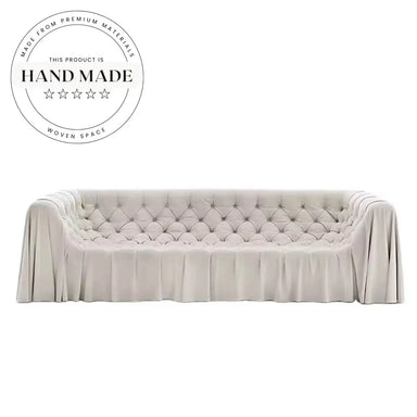 Plush Modern Fabric Chesterfield Sectional Luxury Living Room Sofa