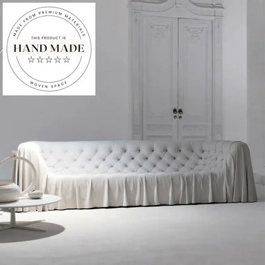 Plush Modern Fabric Chesterfield Sectional Luxury Living Room Sofa