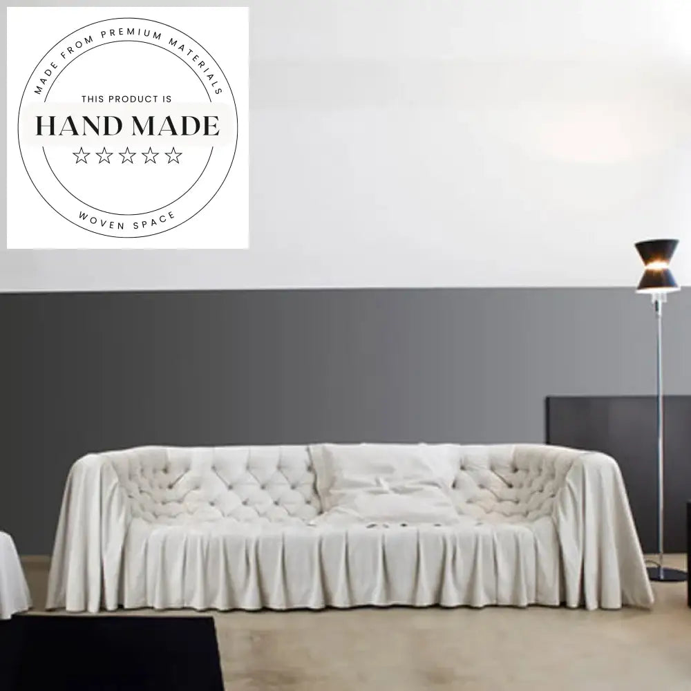 Plush Modern Fabric Chesterfield Sectional Luxury Living Room Sofa