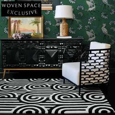 Plush Modern Minimalist Hand-Tufted Polyester Area Rug for Living Room, Bedroom