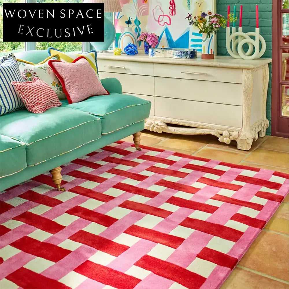 Plush Modern Minimalist Hand-Tufted Polyester Geometric Area Rug Carpet 0.5 Inch