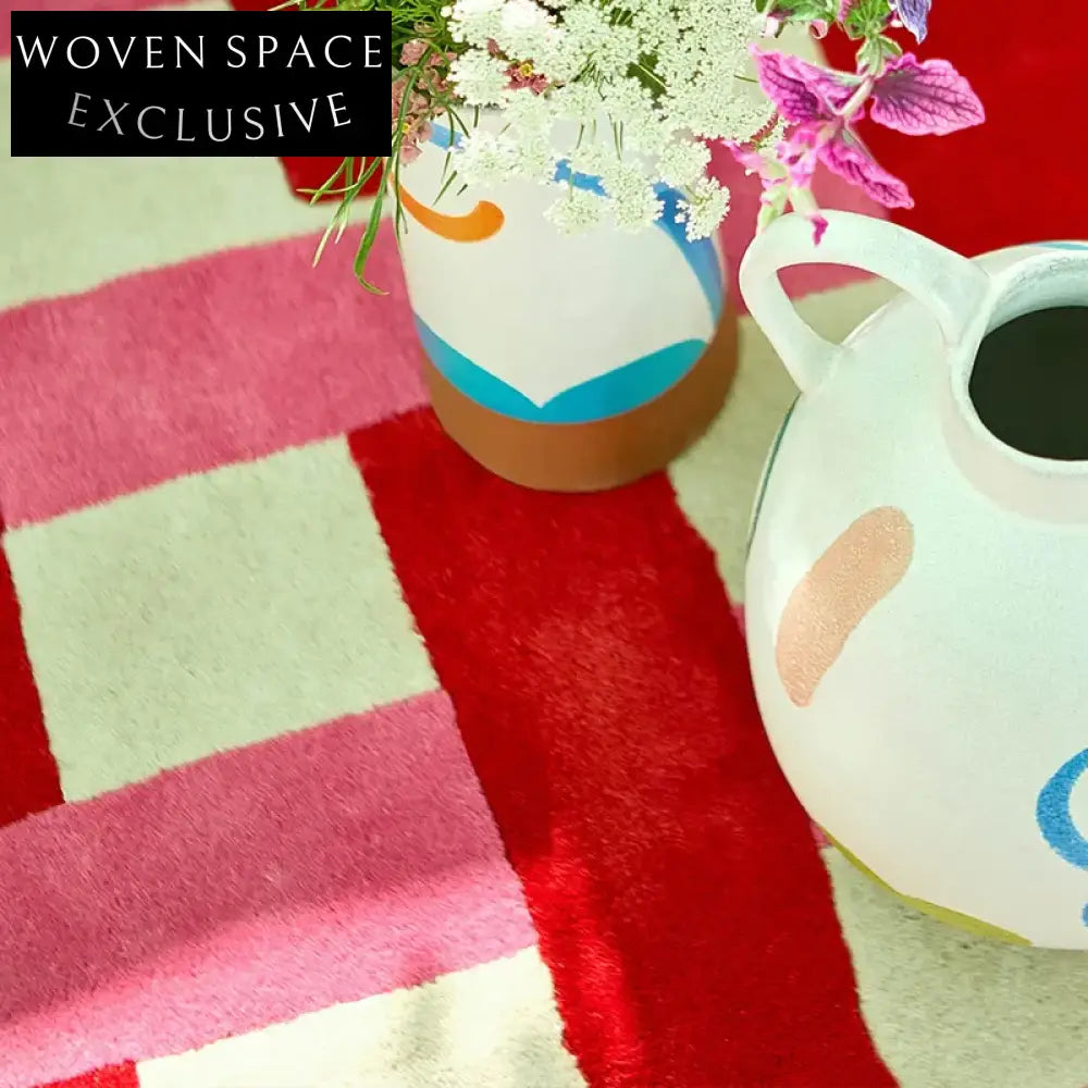 Plush Modern Minimalist Hand-Tufted Polyester Geometric Area Rug Carpet 0.5 Inch