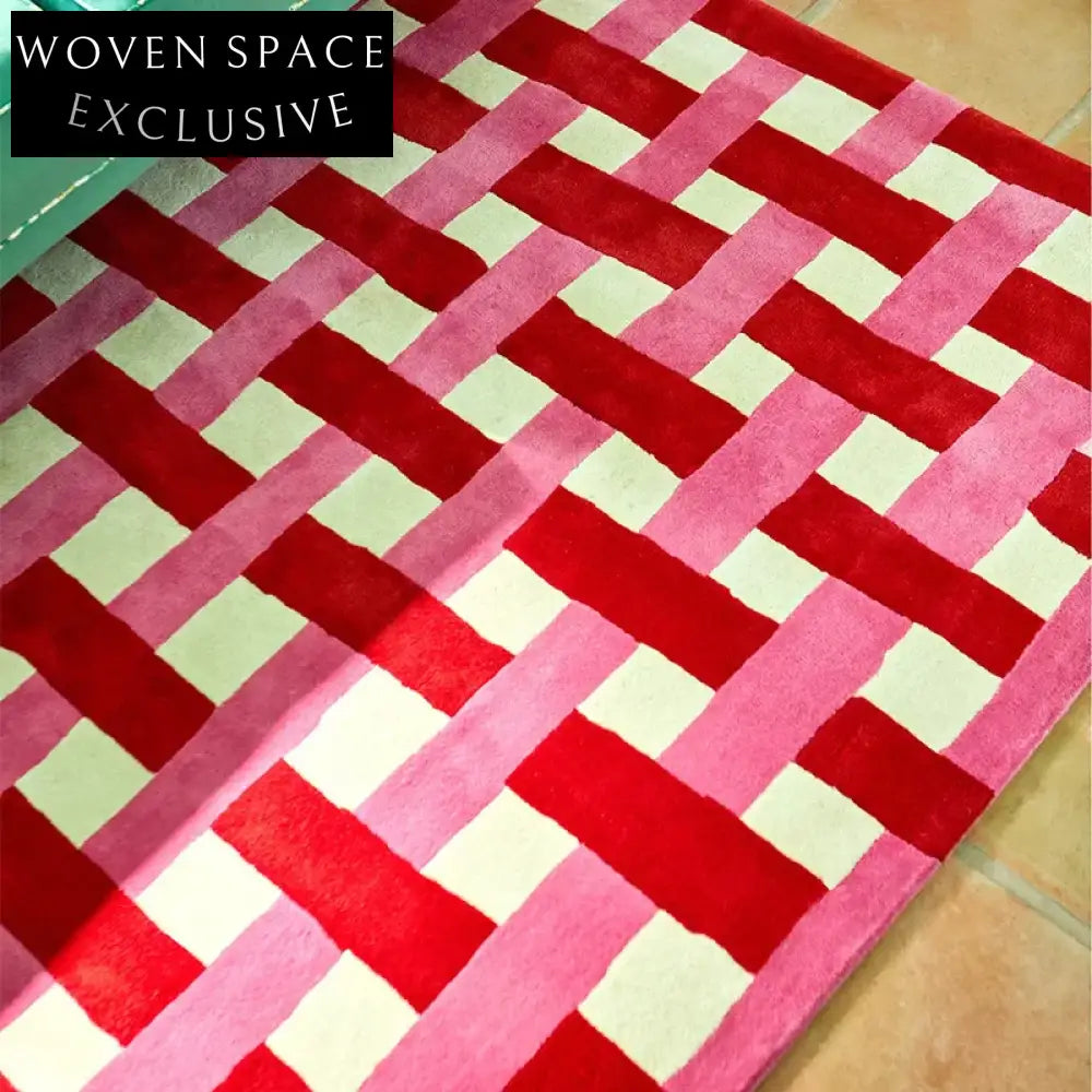 Plush Modern Minimalist Hand-Tufted Polyester Geometric Area Rug Carpet 0.5 Inch