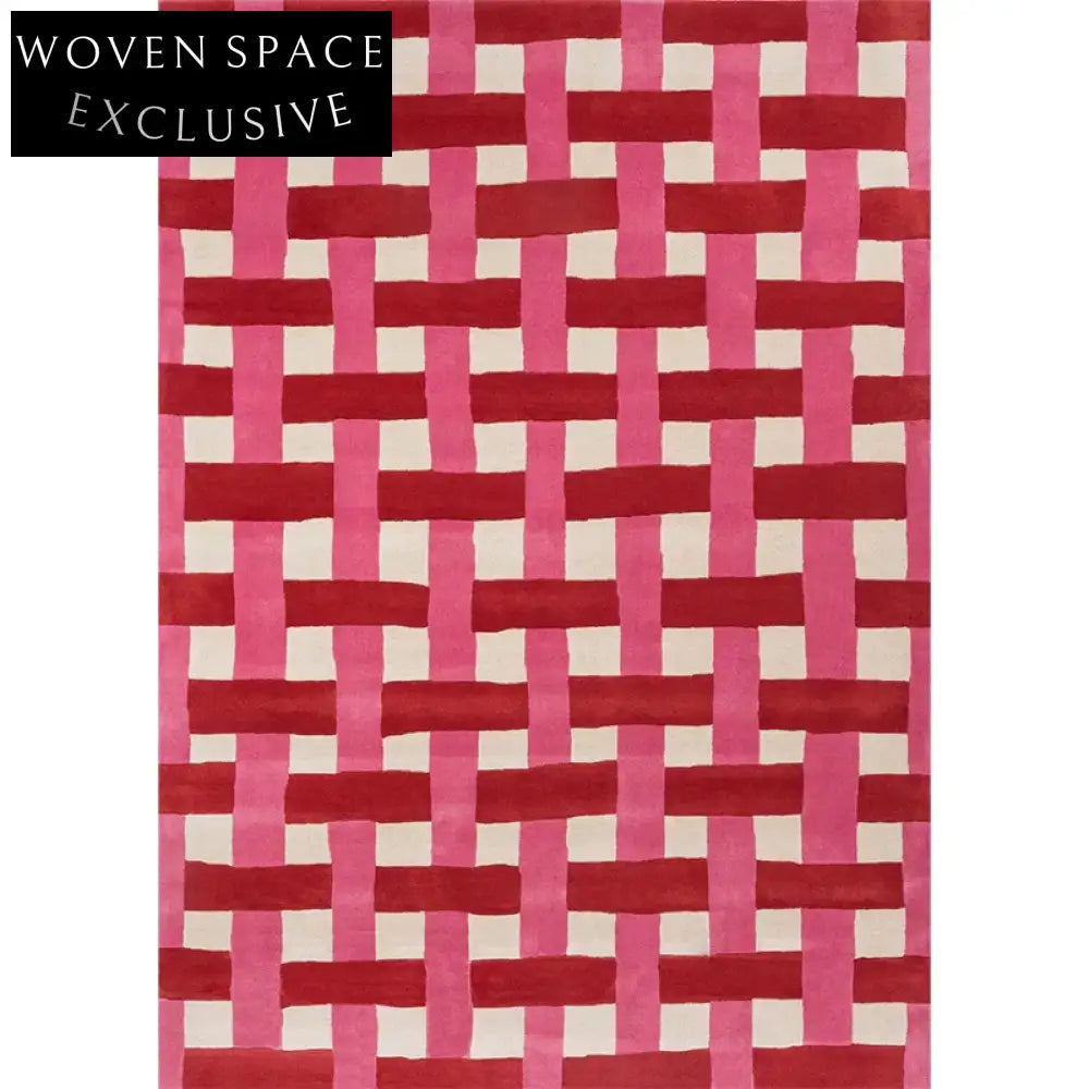 Plush Modern Minimalist Hand-Tufted Polyester Geometric Area Rug Carpet 0.5 Inch