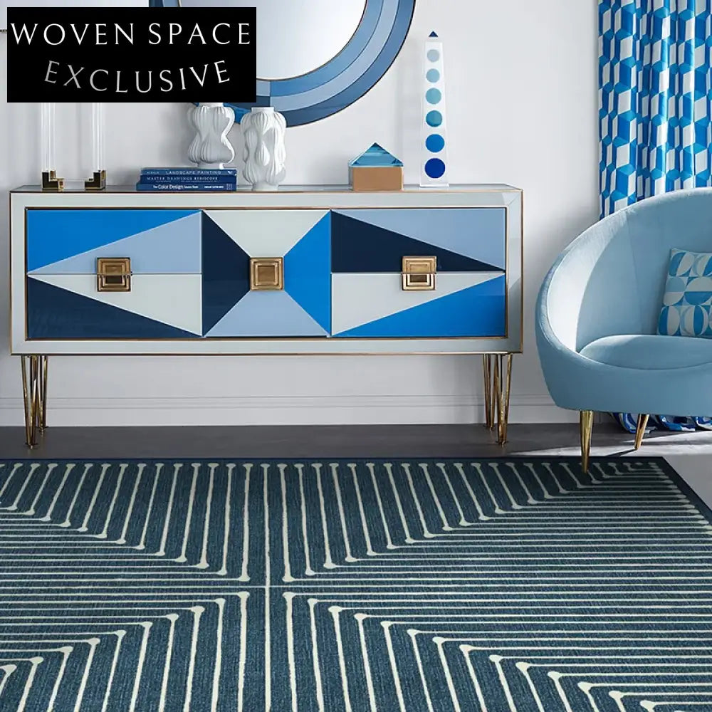 Plush Modern Minimalist Polyester Area Rug for Living Room Bedroom Decor