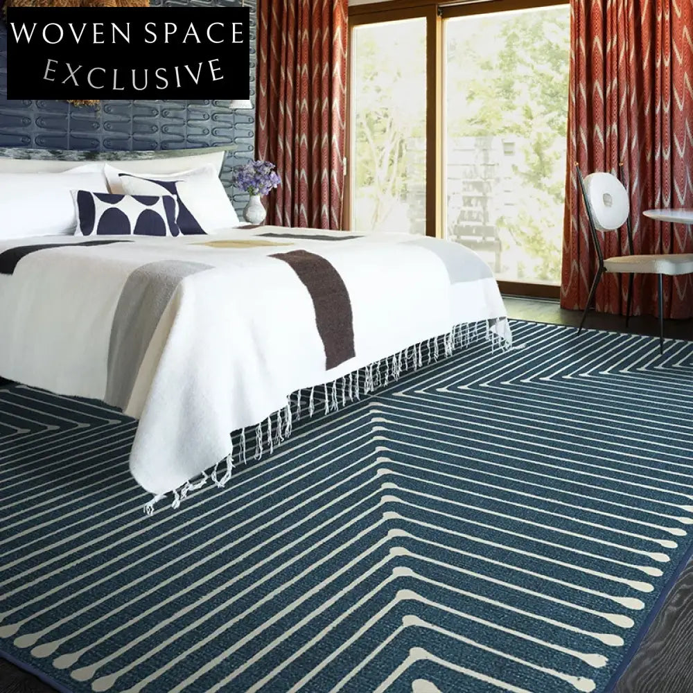 Plush Modern Minimalist Polyester Area Rug for Living Room Bedroom Decor