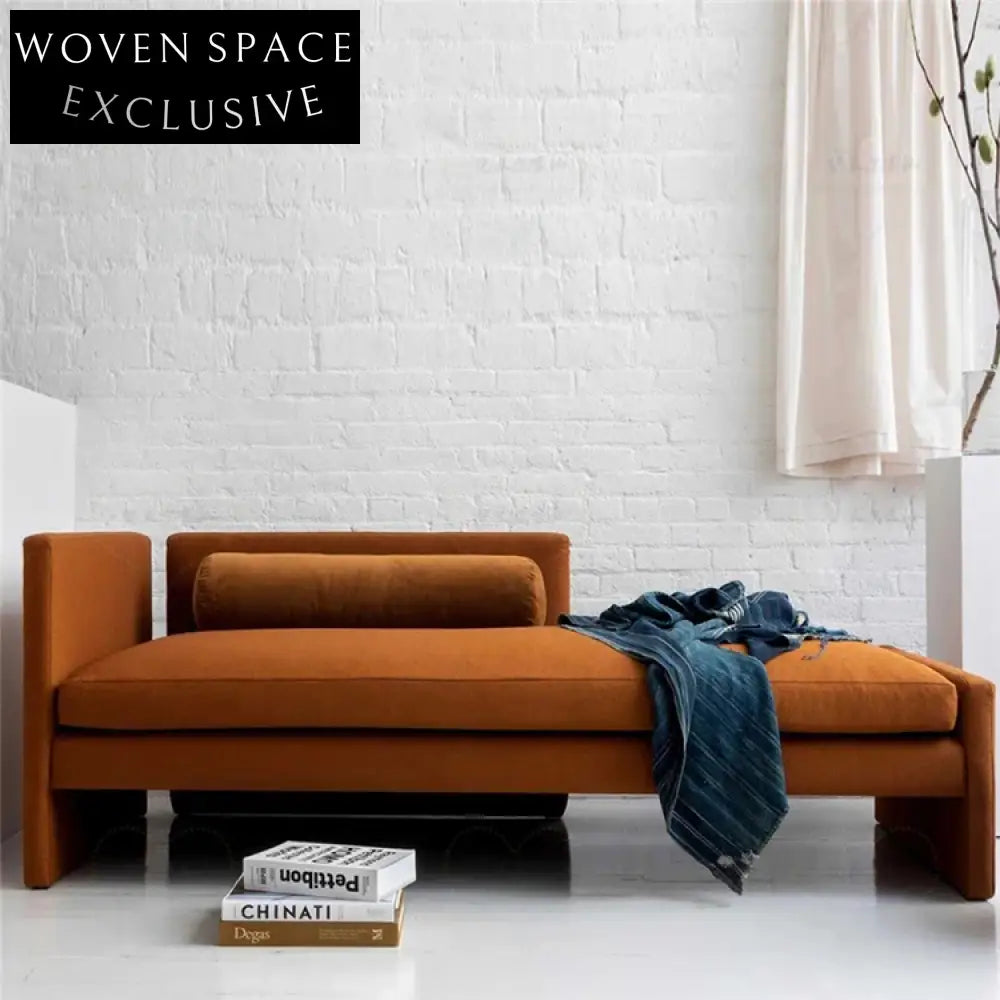 Plush Modern Nordic Fabric I-Shape Chaise Sofa for Living Room Comfort