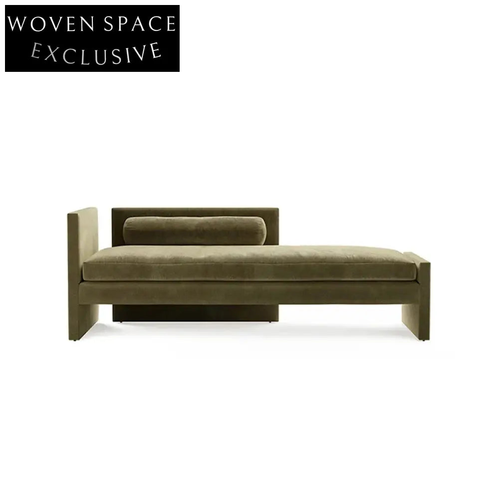 Plush Modern Nordic Fabric I-Shape Chaise Sofa for Living Room Comfort