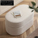 Plush Nordic Lamb Wool Upholstered Storage Ottoman, Cozy Living Room Stool