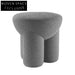 Plush Nordic Teddy Boucle Round Ottoman Footrest – Modern Home Accent Stool