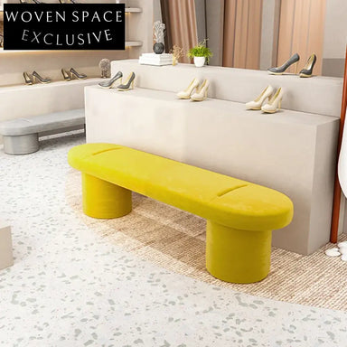 Plush Pink Velvet Accent Storage Ottoman Bench Modern Living Room Stool