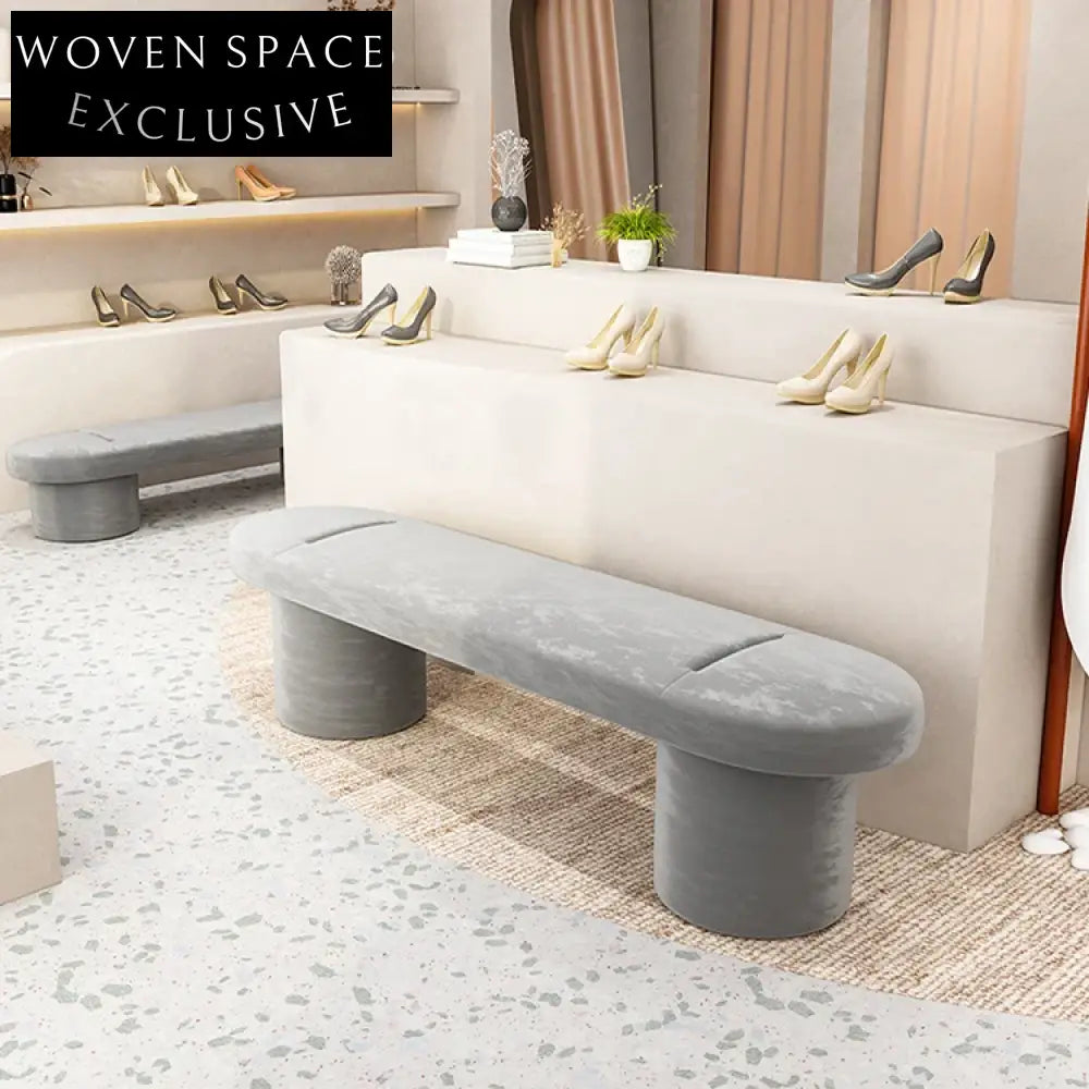 Plush Pink Velvet Accent Storage Ottoman Bench Modern Living Room Stool