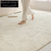 Plush Solid Wool Area Rug for Living Room, Minimalist French Bedroom Carpet