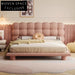 Plush Teddy Fabric Bubble Headboard Bed Frame for Modern Bedroom Comfort