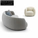 Plush Teddy Fabric L-Shaped Sectional Sofa for Modern Living Room