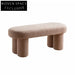Plush Teddy Fabric Modern Bed End Ottoman Bench for Living Room