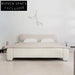Plush Teddy Fabric Modern Italian Style King Queen Size Upholstered Bed Frame