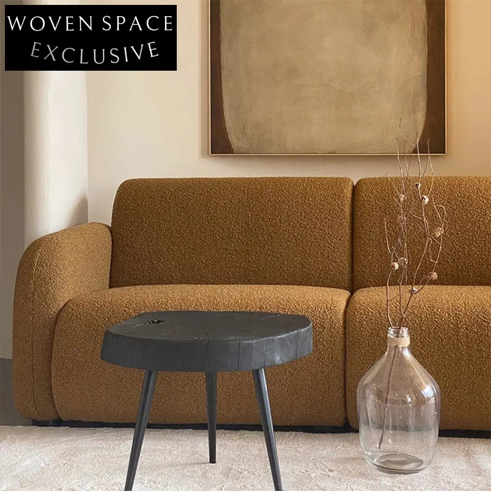 Plush Teddy Fabric Modern Modular Sectional Sofa Chair for Living Room