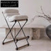 Plush Upholstered Bar Stool, Sturdy Metal Legs, Modern Kitchen & Cafe