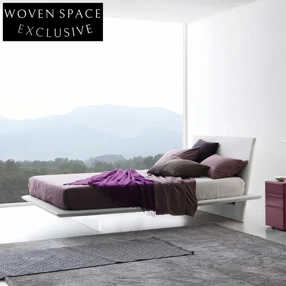 Plush Upholstered Modern Queen Size Wooden Platform Bed Frame