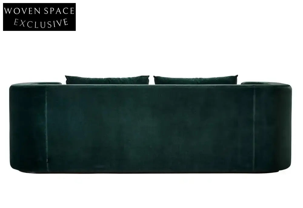 Luxury Velvet 3-Seater Curved Sofa: Elegant Round Living Room Furniture