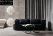 Luxury Velvet 3-Seater Curved Sofa: Elegant Round Living Room Furniture