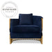 Plush Velvet Arm Accent Chair, Modern Gold Stainless Steel Legs Seating