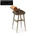Plush Velvet Bar Stool, Modern Solid Wood Frame Dining Chair