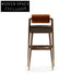 Plush Velvet Bar Stool, Modern Solid Wood Frame Dining Chair