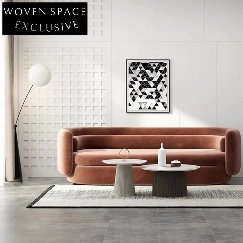 Plush Velvet Deep Seat Luxury Sofa, Modern Two-Seater Couch for Living Rooms