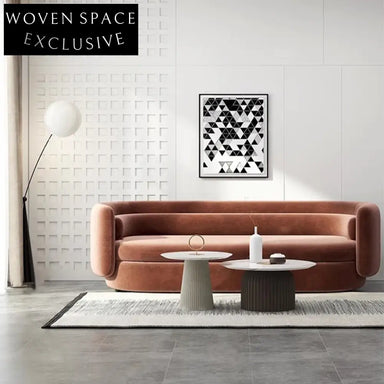 Plush Velvet Deep Seat Luxury Sofa, Modern Two-Seater Couch for Living Rooms