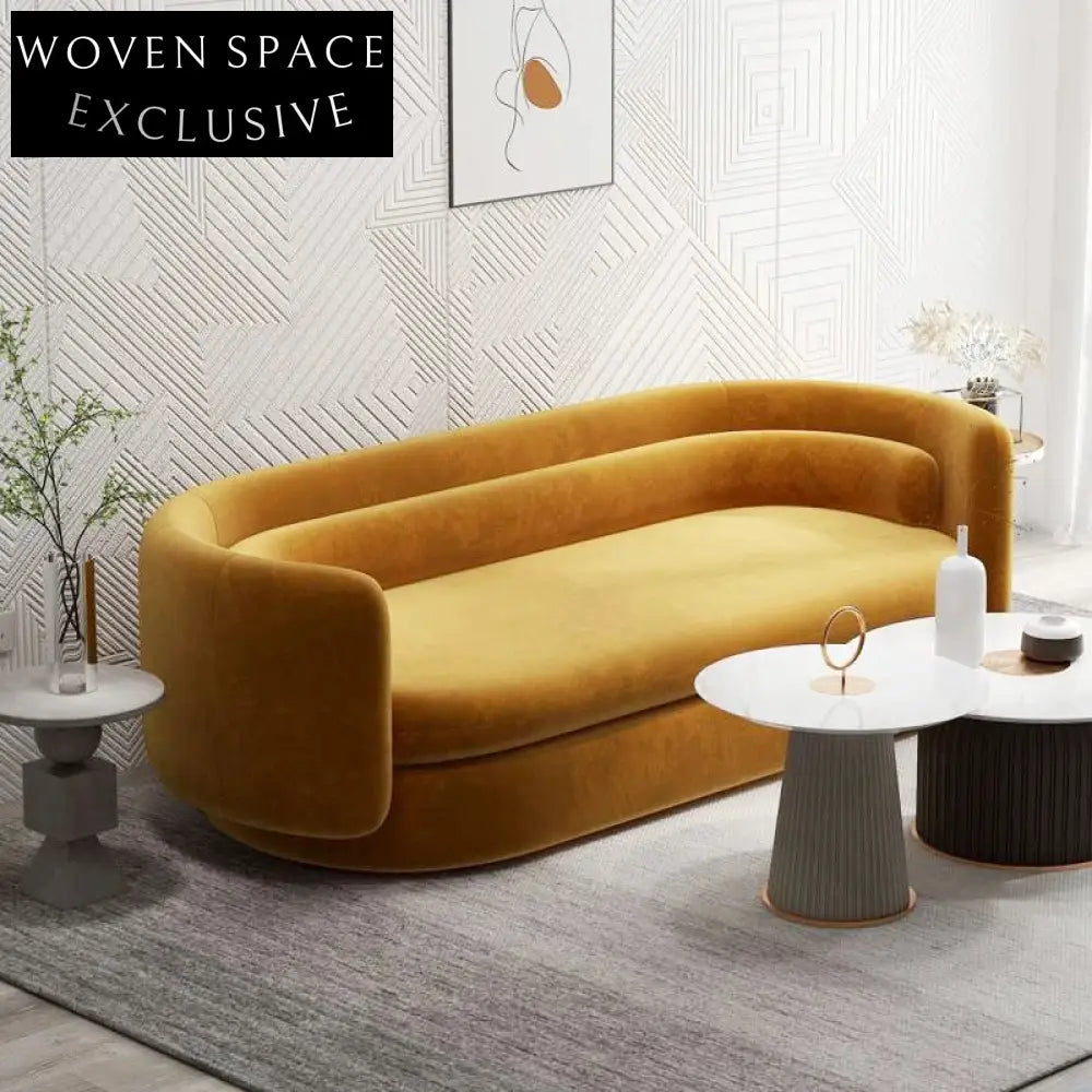 Plush Velvet Deep Seat Luxury Sofa, Modern Two-Seater Couch for Living Rooms