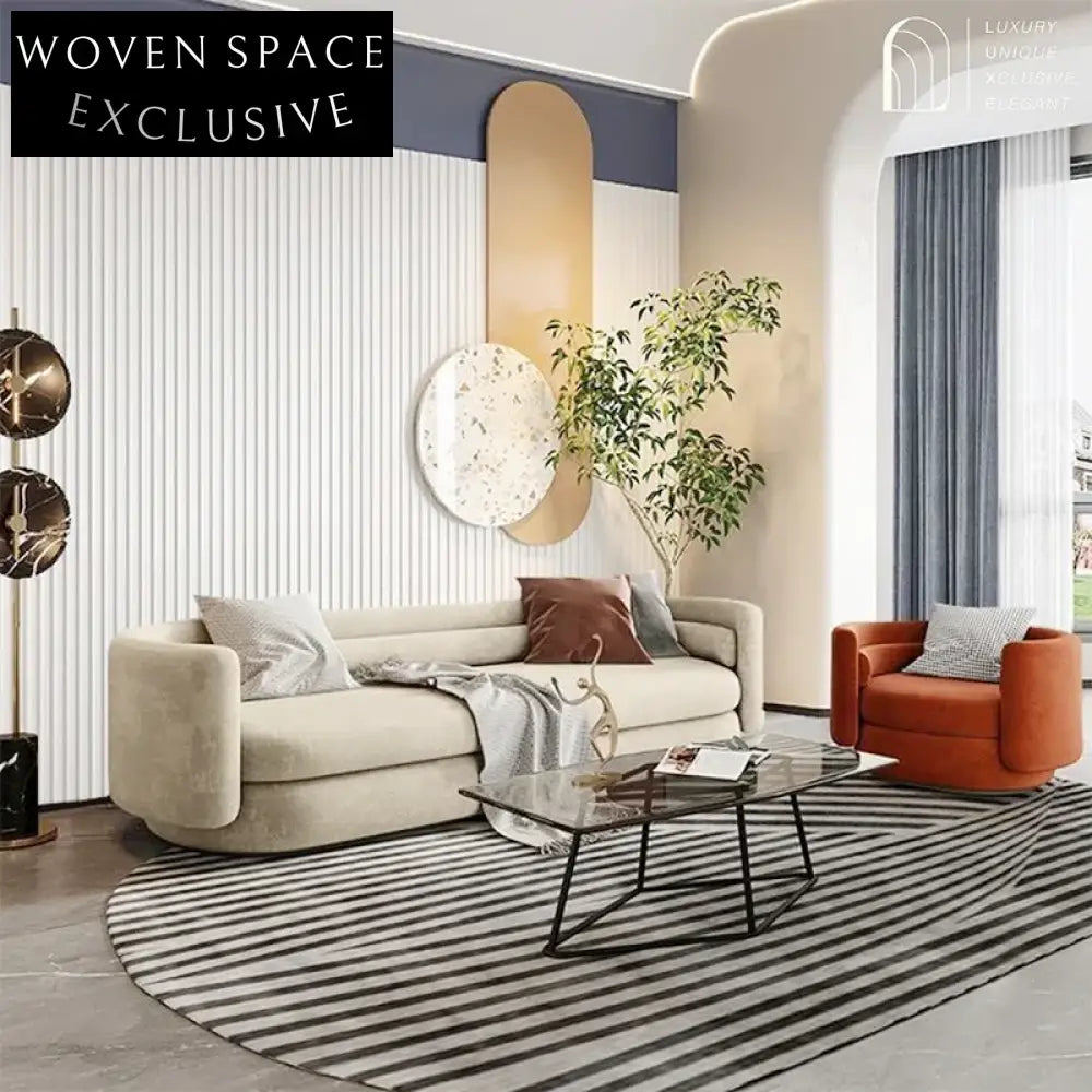 Plush Velvet Deep Seat Luxury Sofa, Modern Two-Seater Couch for Living Rooms