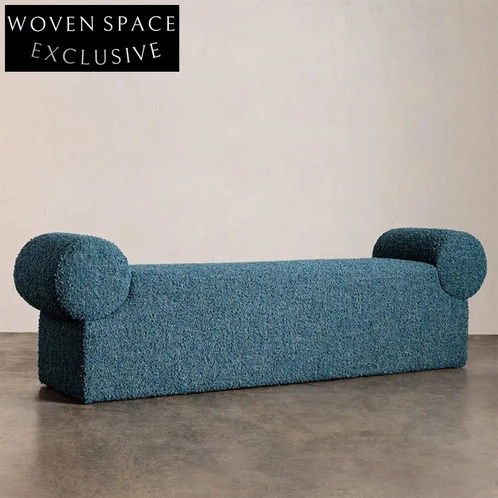 Plush Velvet Fabric Modern Long Accent Ottoman Bedroom Living Room Bench