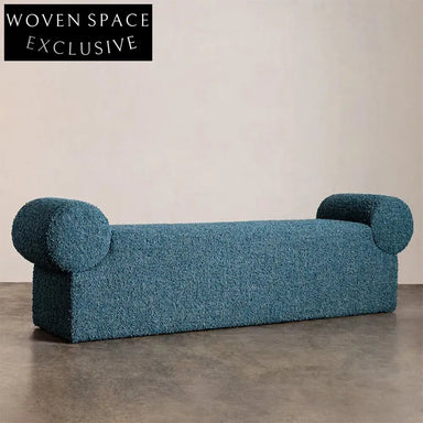 Plush Velvet Fabric Modern Long Accent Ottoman Bedroom Living Room Bench