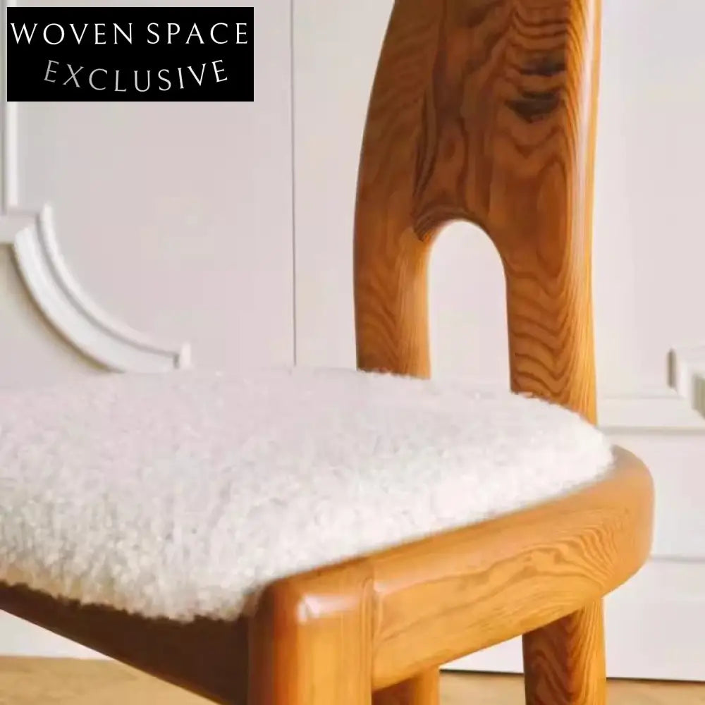 Plush Velvet High Back Dining Chair, Solid Wood Nordic Frame