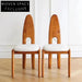 Plush Velvet High Back Dining Chair, Solid Wood Nordic Frame