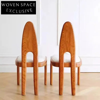 Plush Velvet High Back Dining Chair, Solid Wood Nordic Frame