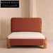 Plush Velvet King Size Modern Minimalist Solid Wood Headboard Bed Frame