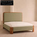 Plush Velvet King Size Modern Minimalist Solid Wood Headboard Bed Frame
