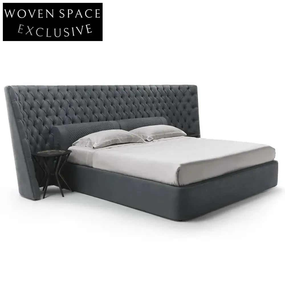 Plush Velvet King Size Upholstered Bed Frame - Modern Soft Fabric Design