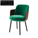 Plush Velvet Metal Dining Chair with French Style for Elegant Dining