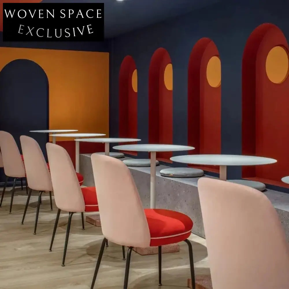 Plush Velvet Metal Dining Chair with French Style for Elegant Dining