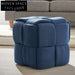 Plush Velvet Modern Cuboid Floor Ottoman Bench Stool for Living Room Entryway