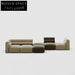 Plush Velvet Modular Sectional Sofa Set with Ottoman, Modern Living Room Couch