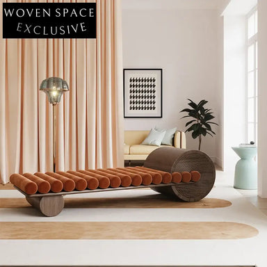 Plush Velvet Ottoman Bench, Modern Solid Wood Frame, Elegant Living Room Seating