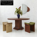 Plush Velvet Ottoman Stool, Modern Solid Wood Frame Single Seat Accent Bench