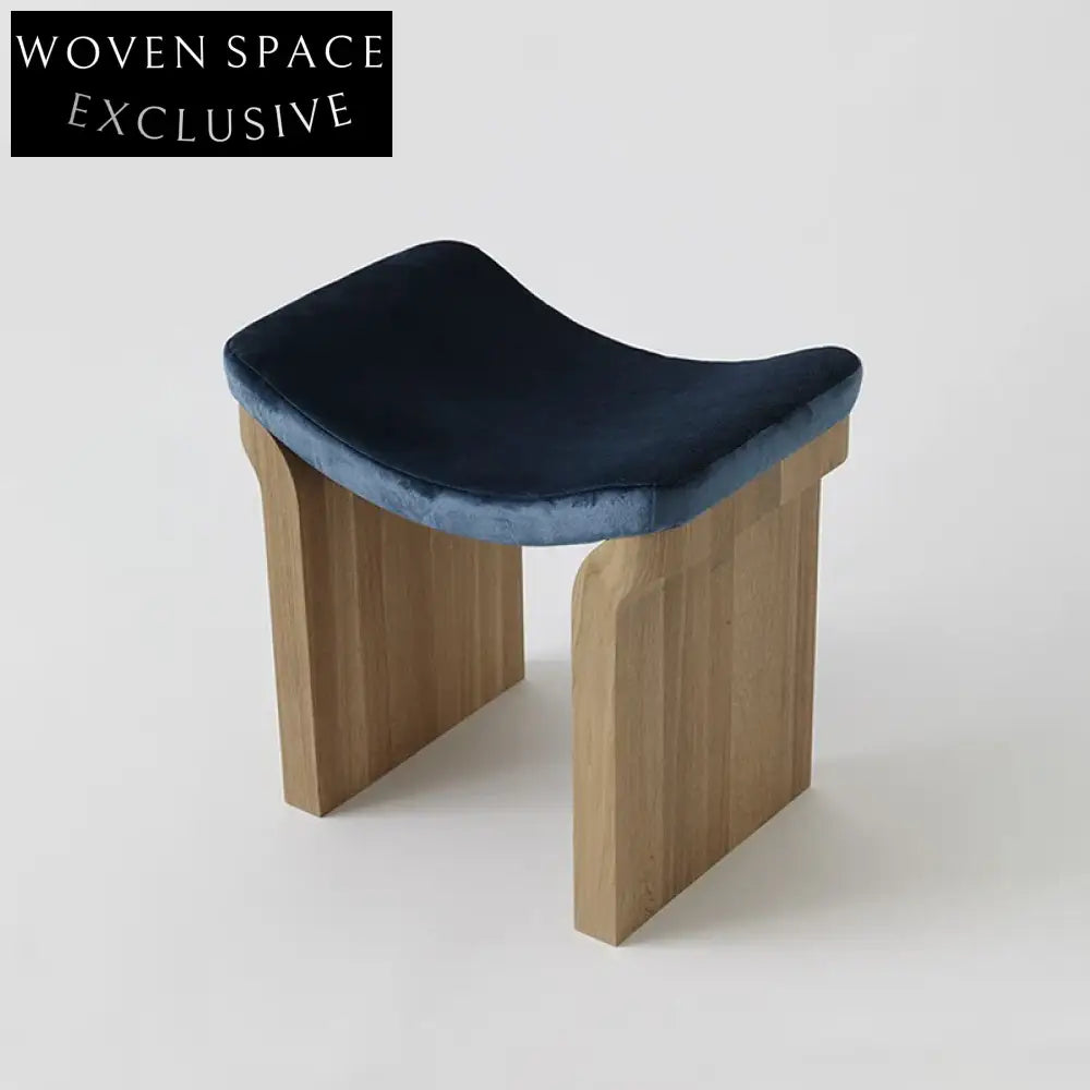 Plush Velvet Ottoman Stool, Modern Solid Wood Frame Single Seat Accent Bench