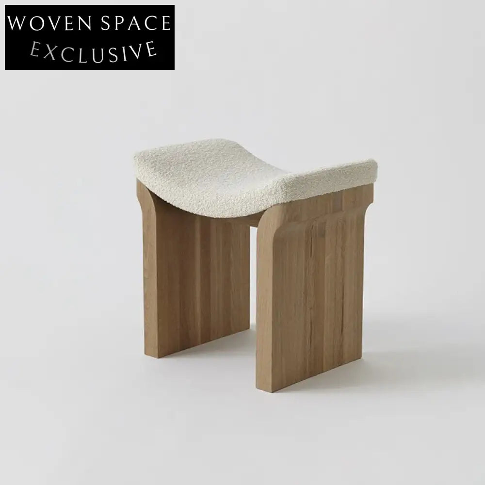 Plush Velvet Ottoman Stool, Modern Solid Wood Frame Single Seat Accent Bench